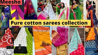 meesho cotton sarees