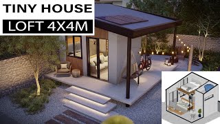 LOFT 4X4m | TINY HOUSE | PROJETO DE MINI CASA COM MEZANINO