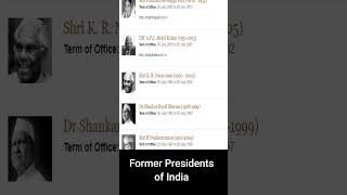 Former President List of India