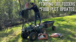 Final Preparations for deer season | Filling Feeders and Food plot updates!