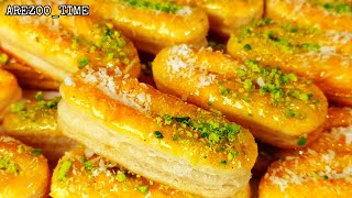 بهترین طرز تهیه شیرینی زبان/خوشمزه تزین شیرینی زبونی که تو عمرم خوردم iranian puff pastry recipe