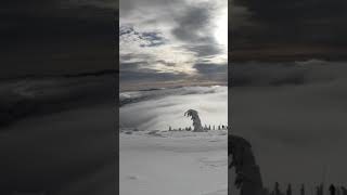 #shorts beautiful overflowing clouds timelapse in Slovakia mountains