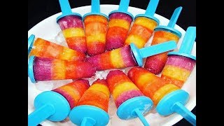 How to Make Perfect And Colourful   Ice Lollies  / Ice Pops  At Home  - Easy Way