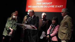 Prix Drouot des Amateurs du Livre d'Art par Cocktail et Culture remis à Jean Pierre Cuzin  La Tour