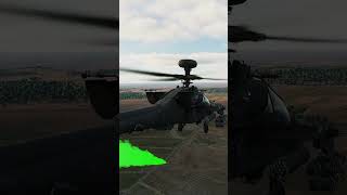 Apache Attacking a Small Terrorist Group in Syria #shorts #dcsworld #waronterror