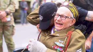 March into Carentan, France to honor the World War II Veterans on June 3, 2023.