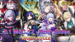 v2.1 MoC 12 (BOTH SIDES) TRUE 0 Cycle! | E0 Dr. Ratio, E2S1 Aventurine, E1S1 Topaz, E1S1 Robin