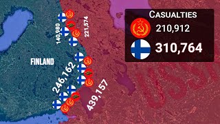 The Soviet-Finnish War (1939-1940). Advancement on the map