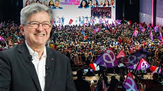 Meeting de l'Union populaire avec Manon Aubry et Jean-Luc Mélenchon à Paris