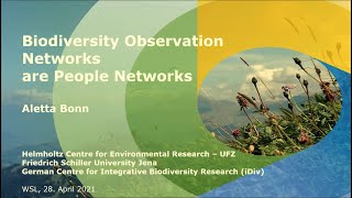 BD-Seminar 2021/04/28: Biodiversity Networks are people networks