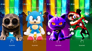 Zoonomaly Monster vs Sonic vs Amazing Digital Circus Caine vs Cat Nap Tiles Hop EDM Rush