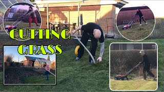 CUTTING GRASS AT THE NEW HOUSE (Planting vegetables)