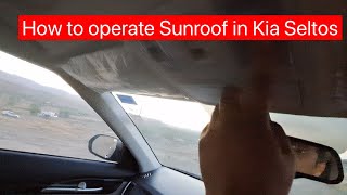 How to use Sun Roof #kiaseltos #sunroof