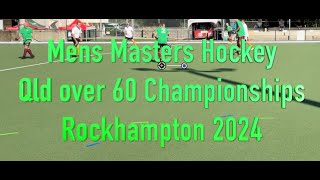 Mens Masters Hockey, Qld over 60 Championships Rockhampton 2024. Green v White