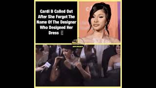 Cardi B Called Out For Forgetting The Name Of Her Designer 😵‍💫