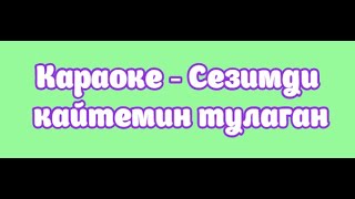 Караоке - Сезимди кайтемин тулаган