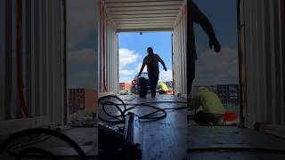 Vehicles load into a 40” container with 4 cars