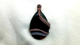 How To Wire Wrap a Teardrop Pendant with a hole