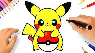 COMO DESENHAR UM PIKACHU FÁCIL⚡❤️