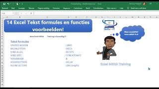 Excel MEGA Training | Tekstfuncties en formules