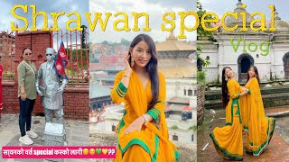 Shrawanमा कस्को लागी ब्रत लिदै? Shrawan special vlog | Dress design by Rsquare collection Boutique