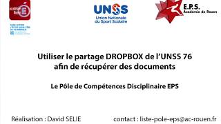 Utiliser le partage DROPBOX de l'UNSS 76