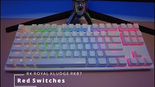 [ASMR]  "RK ROYAL KLUDGE RK87" Red Switches (No Talking) Typing