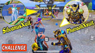 😱 OMG !! BIGGEST ULTIMATE PHARAOH X-SUIT CHALLENGED ME & SILVANUS X-SUIT IN BGMI | BAAGHI PLAYS