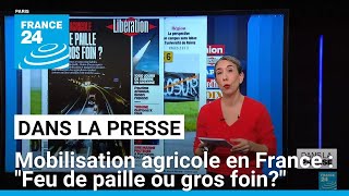 Nouvelle mobilisation agricole en France : "Feu de paille ou gros foin?" • FRANCE 24