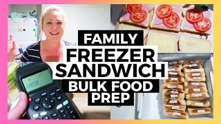 Bulk Food Prep Freezer Sandwiches For Family Lunches