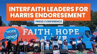 Interfaith Leaders For Harris Endorsement Press Conference