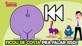 Coloquei Tudo é Grande no Elefante Galinha Pintadinha 5 Espanhol de trás pra frente