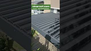 Mái Nhôm Xếp Lật Pergola Ngoài Trời Vinaroof - 0979065656