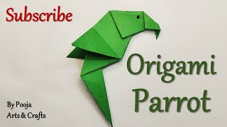 Origami Parrot craft | Easy paper bird | How to make paper parrot | paper craft | origami paper Bird