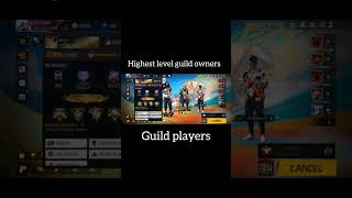 India's Highest level guild owners guild guild players in my group #freefire#freefire#gaming#viral