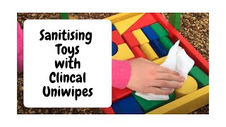 Cleaning toys with Uniwipes