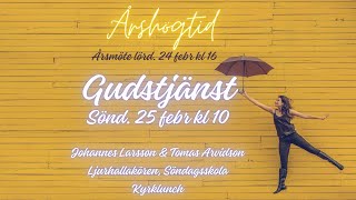 Gudstjänst i kyrkan och digital 25 Februari 2024