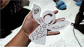 DIY Angel Paper Stencil Cutting