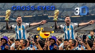 ¿Logras ver a Lionel Messi en 3D? En la Selección Argentina - SBS Cross-eyed. Ver sin visor VR Box