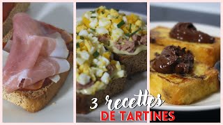 🥪 3 recettes de tartines rapides et faciles - Léa cooking