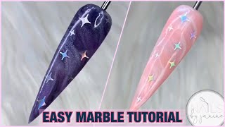 ACRYLIC MARBLE NAIL ART TUTORIAL 2020 | HOW TO USE GLITTERBELS ACRYLIC | NAILS FASCINATION