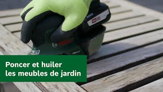 Savoir-Faire Jardin : Poncer et huiler les meubles de jardin correctement