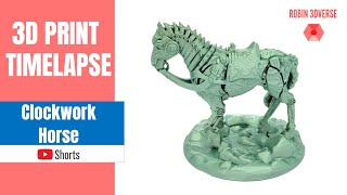 ☝️ 3D Printed Clockwork Horse || Ender 3 Pro Timelapse #Shorts