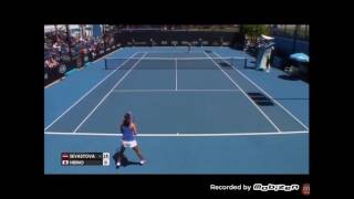 SEVASTOVA VS HIBINO  AO 2017 HIGHLIGHTS