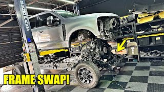 SWAPPING The FRAME ON THE 2023 FORD F250! ITS TOO MUCH WORK!