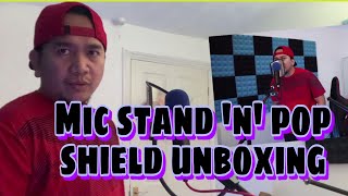 Mic stand and pop shield unboxing