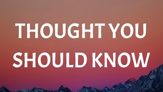 Morgan Wallen - Thought You Should Know (Lyrics)