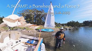 SCAMP sailing Wildflower Tomales Bay 2-18-2023