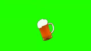 Flying Beer Mug Green Screen 🍺