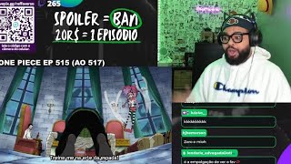 RAFFAVERSO REAGINDO Treine-me na Arte da espada! | Zoro e Mihawk | ONE PIECE EP - 515